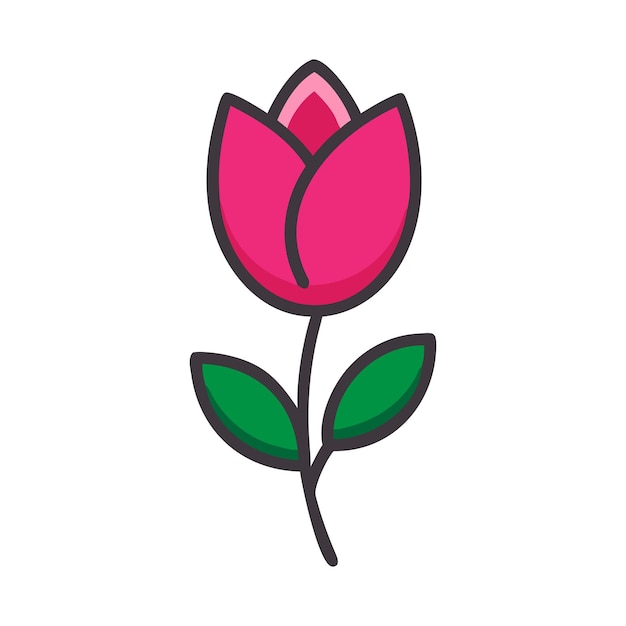 El icono de la flor del tulipán