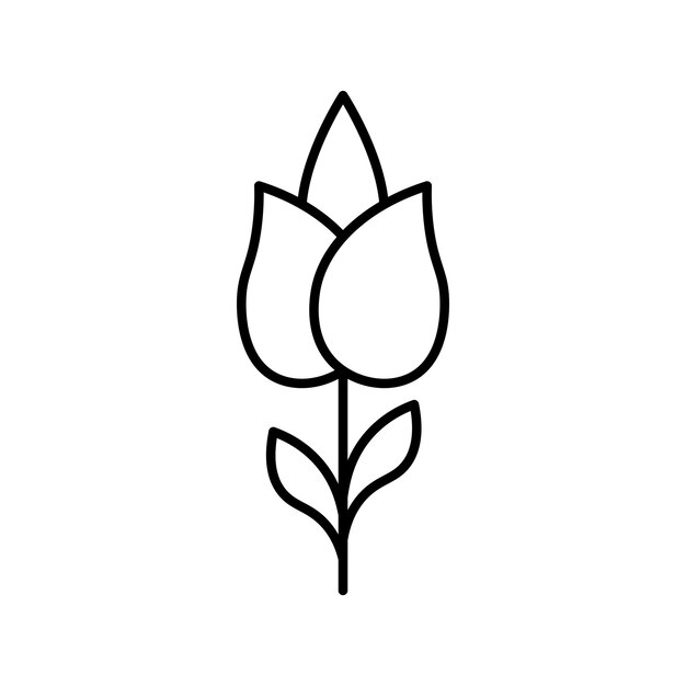El icono de la flor del tulipán