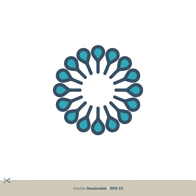 Icono de flor Vector Logo Plantilla Ilustración Diseño Vector EPS 10