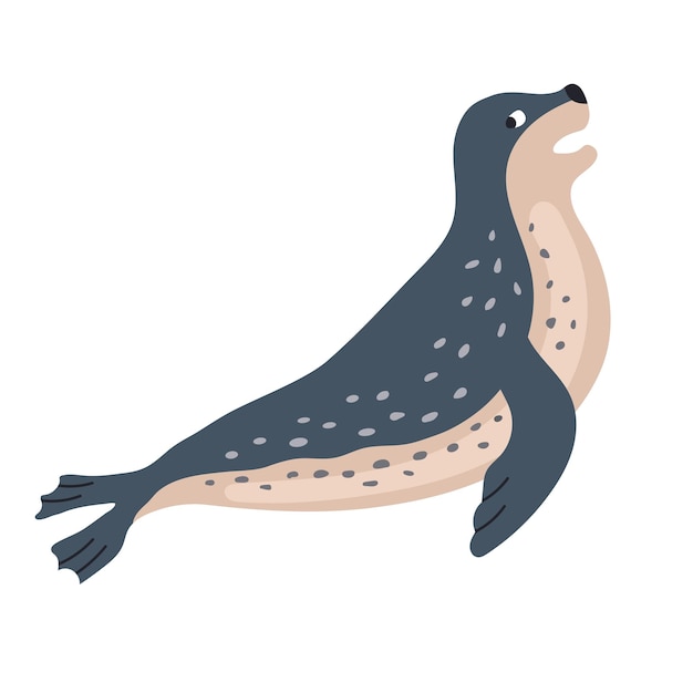 El icono de la foca leopardo, el clipart, el avatar, el logotipo, la ilustración aislada.