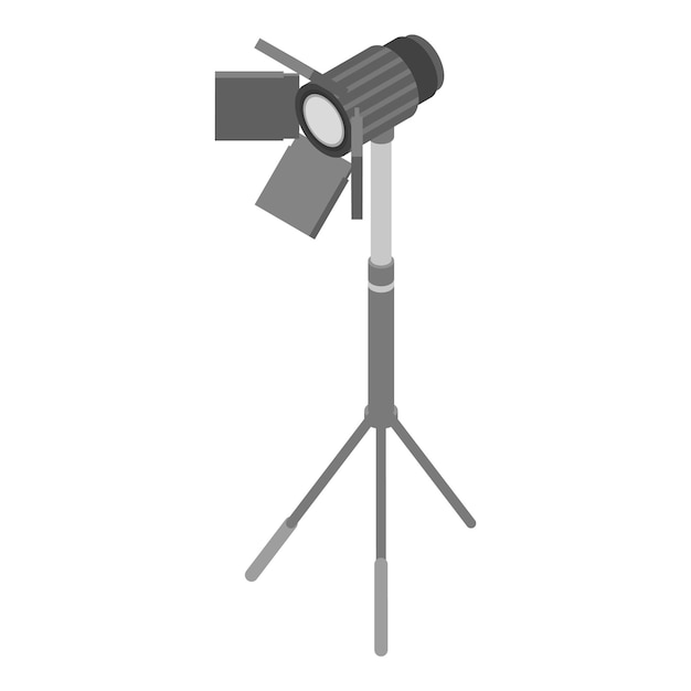 Icono de foco de estudio Isométrico del icono de vector de foco de estudio para diseño web aislado sobre fondo blanco