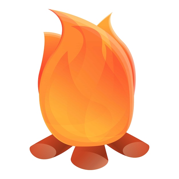 Icono de fogata Icono vectorial de fogata para el diseño web aislado sobre fondo blanco