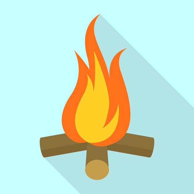 Icono de fogata Ilustración plana del icono de vector de fogata para diseño web