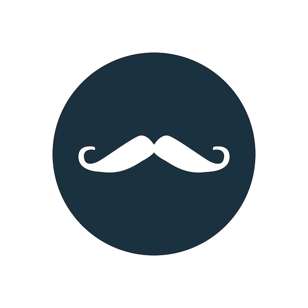 Icono de fondo de círculo de bigotexA