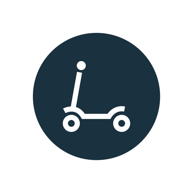 Icono de fondo de círculo de scooter infantilxA