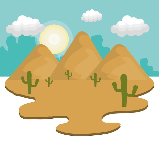 Icono de fondo del paisaje del desierto