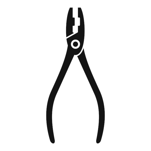 Icono de fórceps dental Ilustración simple del icono de vector de fórceps dental para diseño web aislado sobre fondo blanco
