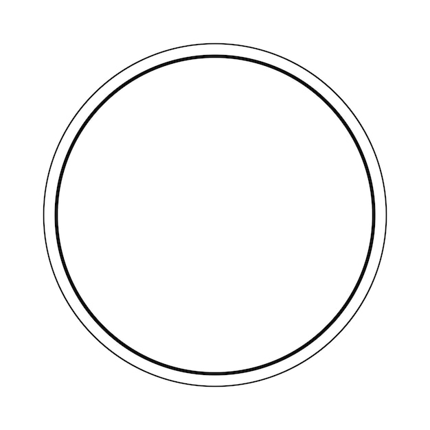 Vector icono de forma de borde de marco circular para el elemento de garabato vintage decorativo para el diseño en la ilustración vectorial