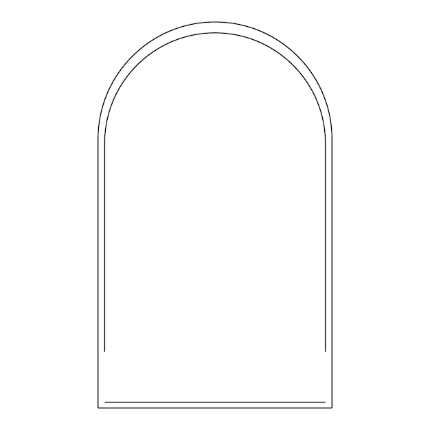 Icono de forma de borde de marco para el elemento de garabato vintage decorativo para el diseño en la ilustración vectorial