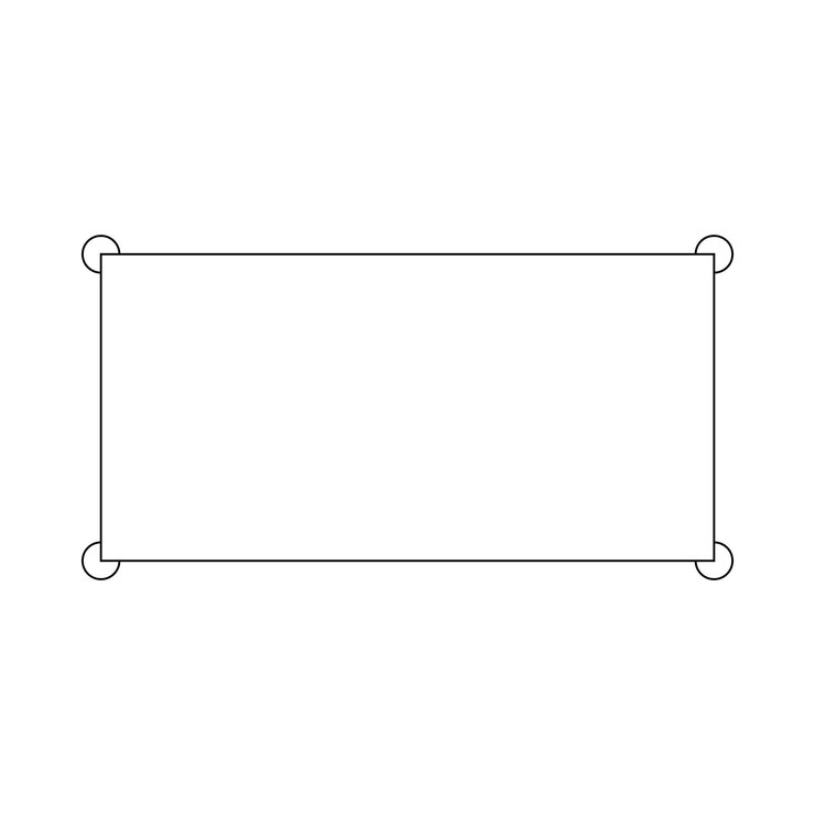 Vector icono de forma de borde del marco rectangular para el elemento de garabato vintage decorativo para el diseño en la ilustración vectorial