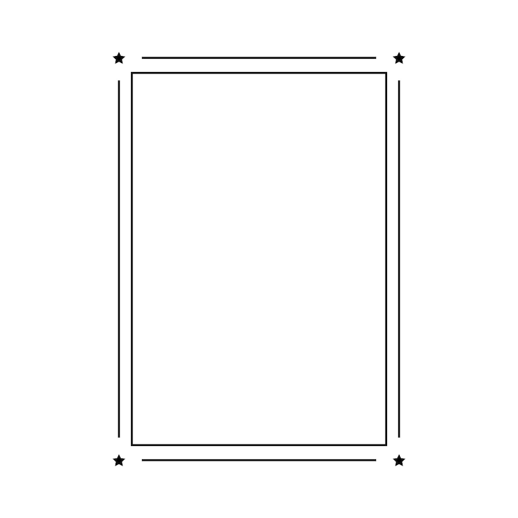 Vector icono de forma de contorno abstracto vertical de borde de marco para elemento de garabato vintage decorativo para diseño