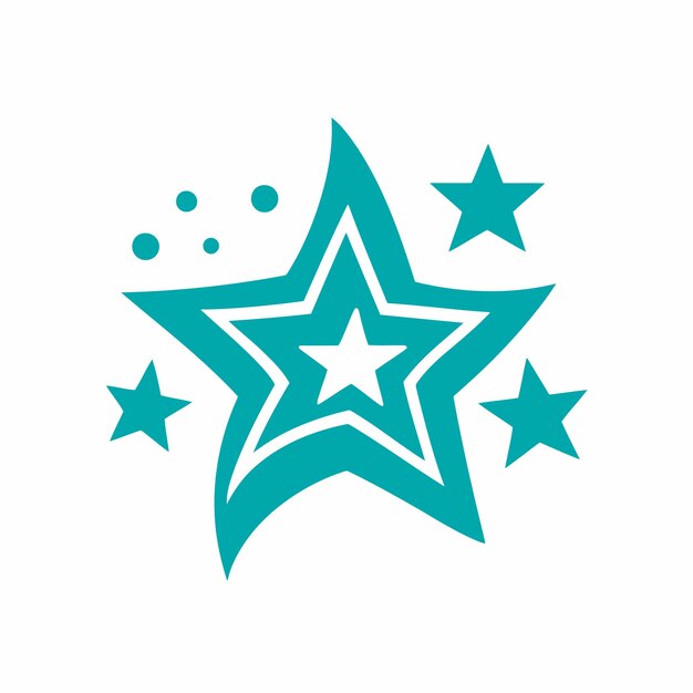 Ícono de forma de estrella vectorial libre, etiqueta y símbolo de favicon