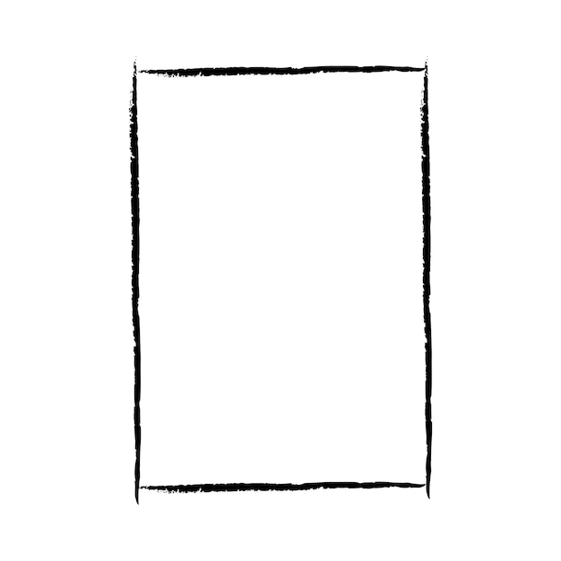 Icono de forma grunge de la frontera del marco para el elemento de garabateo vintage decorativo para el diseño