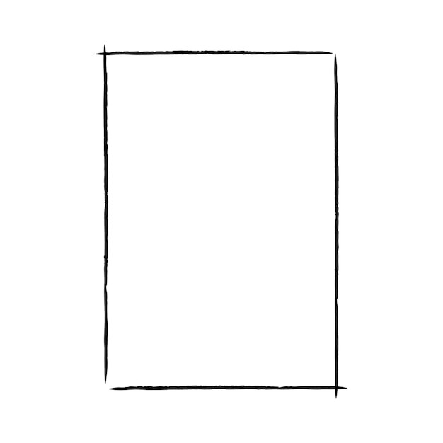 Icono de forma grunge de la frontera del marco para el elemento de garabateo vintage decorativo para el diseño