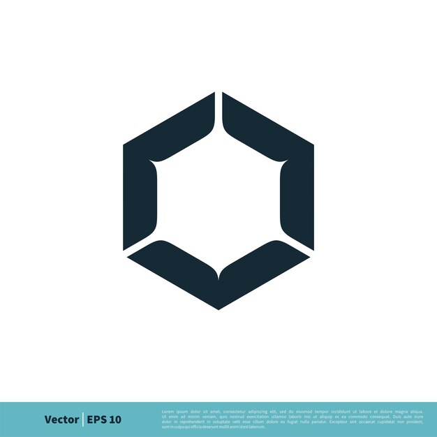 Icono de forma hexagonal Vector Logo Plantilla Ilustración Diseño Vector EPS 10