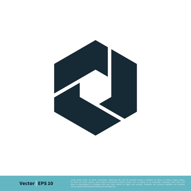 Icono de forma hexagonal Vector Logo Plantilla Ilustración Diseño Vector EPS 10