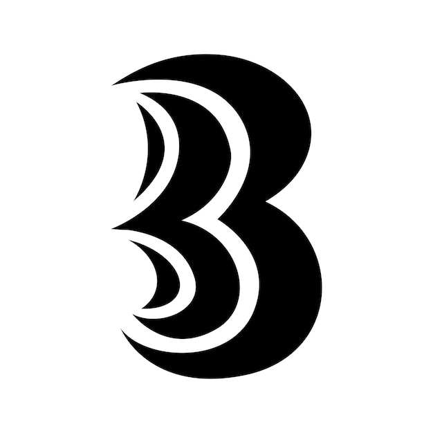 Icono en forma de letra B en un fondo blanco
