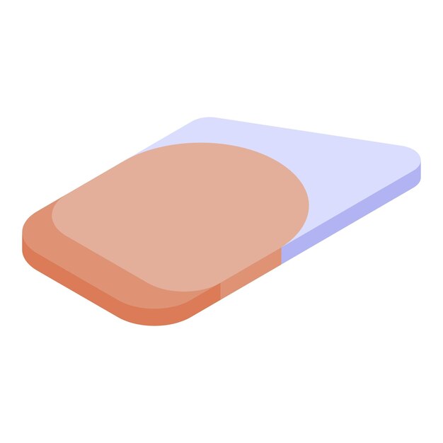 Icono de forma de manicura de uñas Isométrico de icono de vector de forma de manicura de uñas para diseño web aislado sobre fondo blanco
