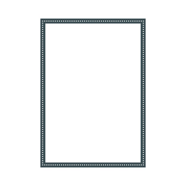 Icono de forma de marco rectángulo vertical borde vintage decorativo elemento de doodle diseño de banner simple