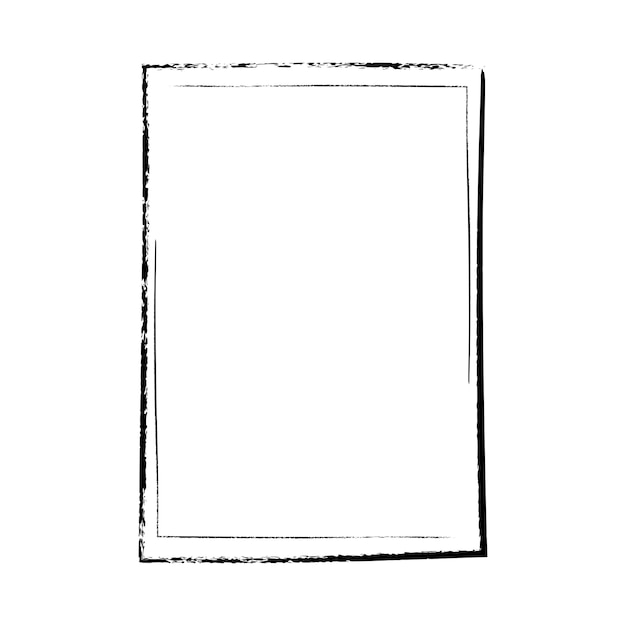 Icono de forma de textura grunge de la frontera del marco para el elemento de garabateo vintage decorativo para el diseño