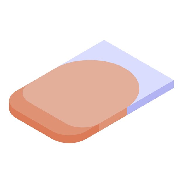Icono de forma de uña cortada Isométrica de icono de vector de forma de uña cortada para diseño web aislado sobre fondo blanco