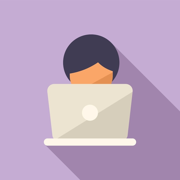 Icono de formación en línea vector plano Curso web Vídeo casero