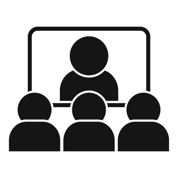 Icono de formación de mentores vector simple Carrera empresarial Ayuda de trabajo en equipo