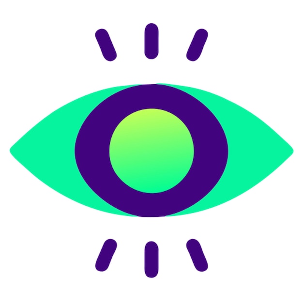 icono de formas de color de ojo gradiente