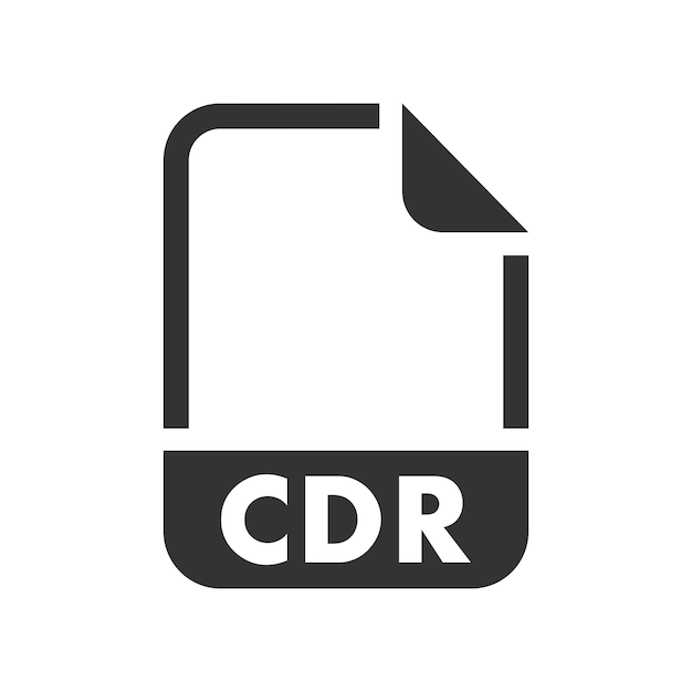 Vector Ícono del formato de archivo cdr