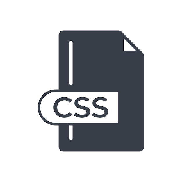 Ícono de formato de archivo CSS ícono lleno de extensión CSS