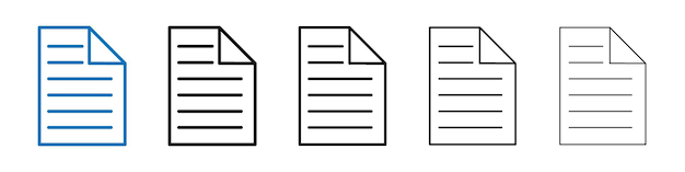 Icono de formulario Logotipo vectorial de esquema para la aplicación web