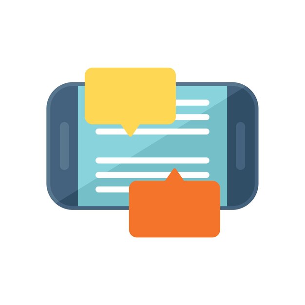 Icono de foro de chat de medios de comunicación vector plano sitio web en línea reunión social aislada