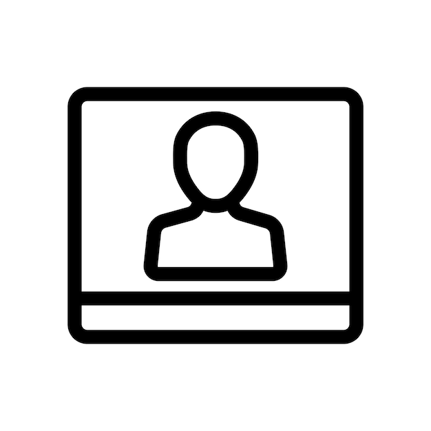 El icono de la foto del pasaporte