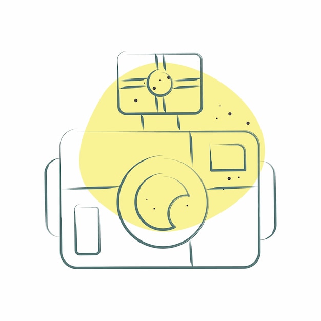 Icono Fotocámara Buceo relacionado con el símbolo de buceo Color Spot Estilo ilustración de diseño simple