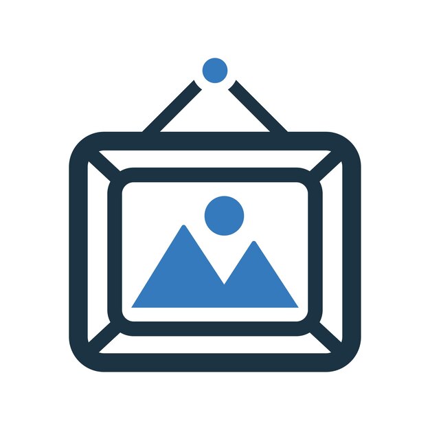 Icono de fotografía de la galería de imágenes Ilustración vectorial editable simple