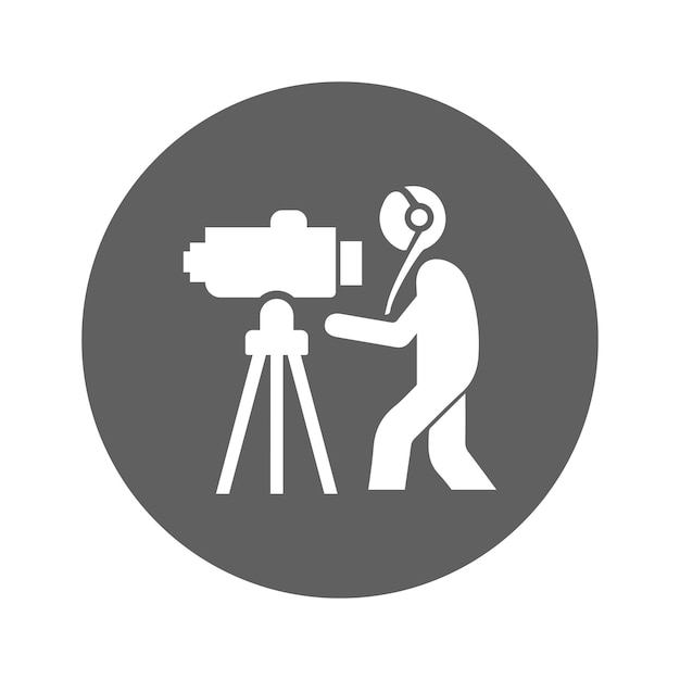 Ícono de fotografía y videografía Gráficos vectoriales grises