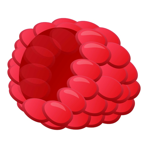 Icono de frambuesa limpia Caricatura de icono vectorial de frabuesa limpia para diseño web aislado en fondo blanco