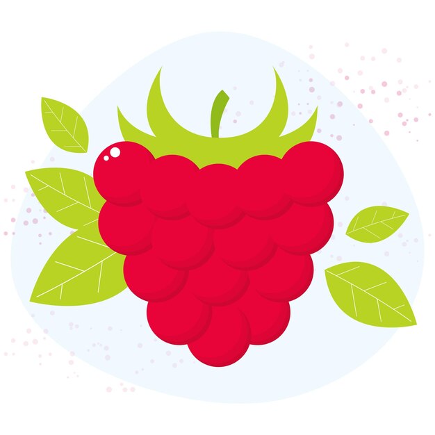 Icono de frambuesa vectorial Ilustración de dibujos animados plana