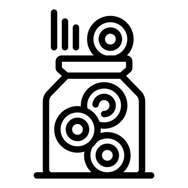 El icono del frasco de ahorro de dinero que ilustra el aumento de los fondos