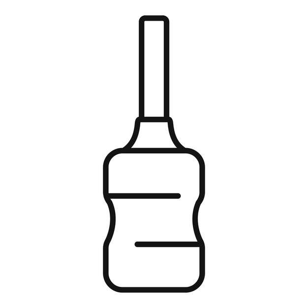 El icono del frasco de enjuague bucal que representa la rutina de higiene bucal