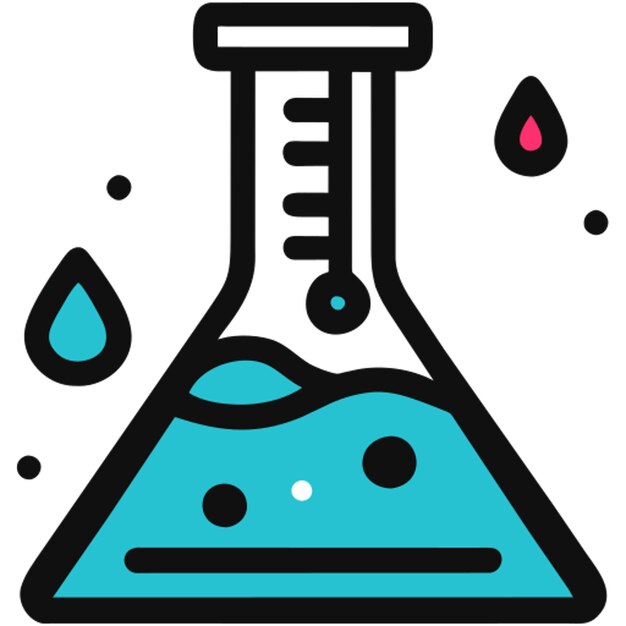 icono de frasco de laboratorio aislado línea rota