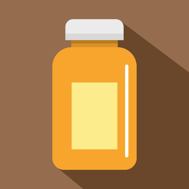 Icono de frasco de medicina Ilustración plana del icono de vector de frasco de medicina para web