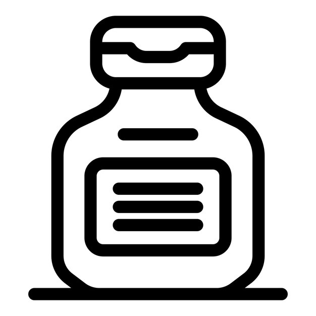 El icono del frasco médico muestra el recipiente que contiene el medicamento recetado