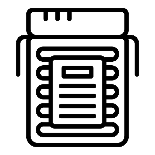 Icono de un frasco de pastillas con etiqueta de receta