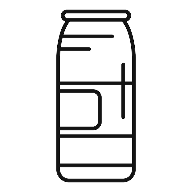 Icono de frasco de vidrio con tapa para la conservación de alimentos