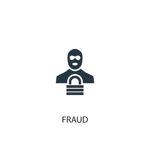 Vector icono de fraude. ilustración de elemento simple. diseño de símbolo de concepto de fraude de análisis, colección de investigación. se puede utilizar para web y móvil.