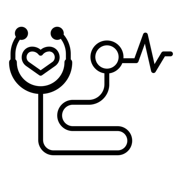 Icono de frecuencia cardíaca de autocuidado Icono de vector de frecuencia cardíaca de autocuidado para diseño web aislado en fondo blanco