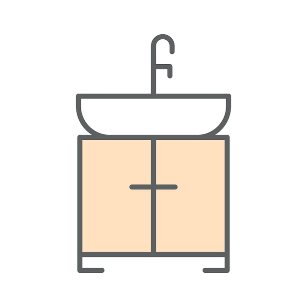 El icono del fregadero del baño