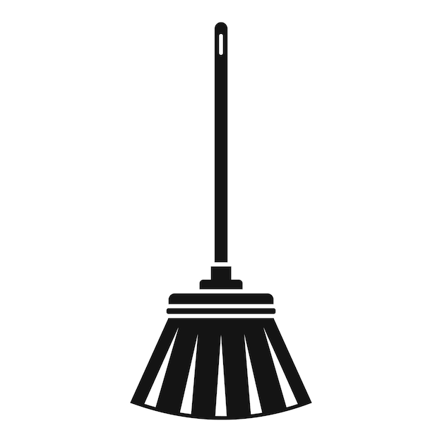 Icono de fregona de cepillo de limpieza Ilustración simple del icono de vector de fregona de cepillo de limpieza para diseño web aislado sobre fondo blanco