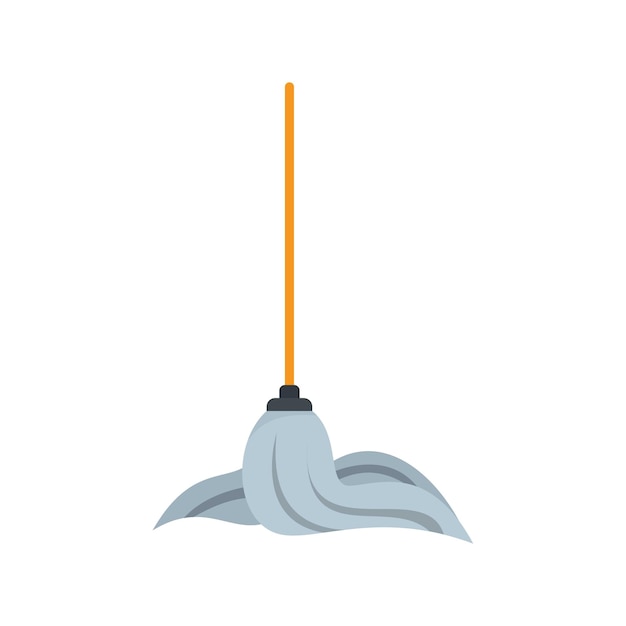 Icono de fregona Ilustración plana del icono de vector de fregona para web aislado en blanco